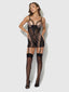 NOVA BLACKLIGHT CHEMISE SET BLACK / S