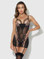 NOVA BLACKLIGHT CHEMISE SET BLACK / S