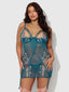 NOVA BLACKLIGHT CHEMISE SET JADED BLUE / S