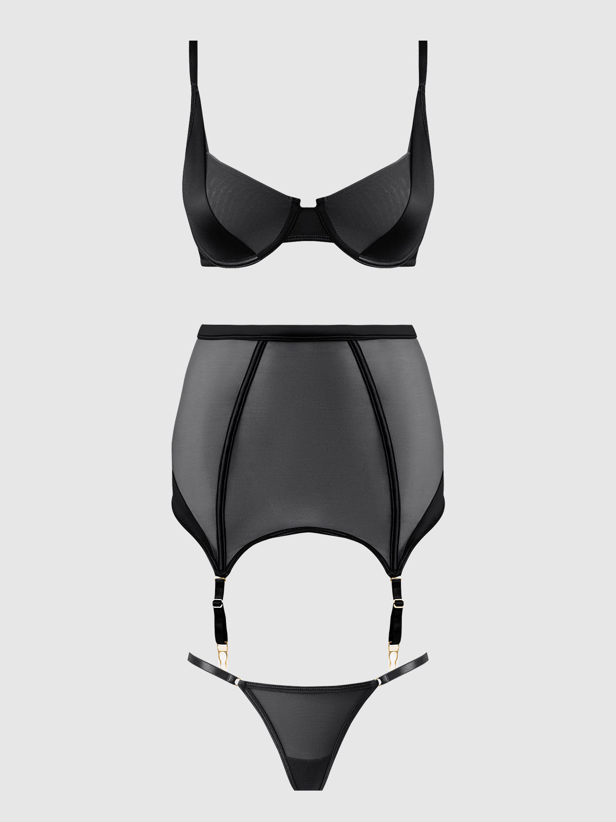 RAQUEL 3 PIECE SKIRT SET BLACK / S