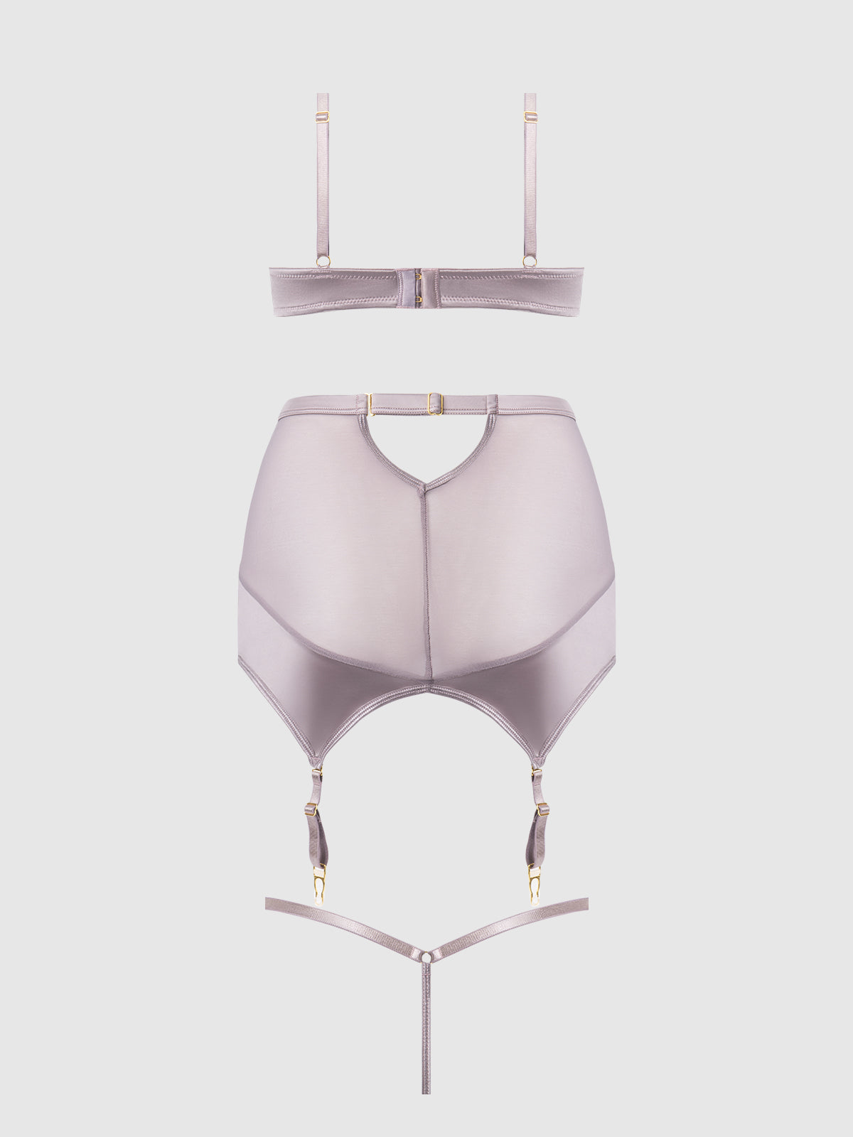 RAQUEL 3 PIECE SKIRT SET DARK ROSE / S