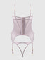 RAQUEL BUSTIER SET DARK ROSE / S