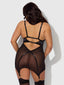 RAQUEL CHEMISE SET BLACK / S