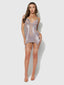 RAQUEL CHEMISE SET DARK ROSE / S