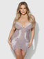RAQUEL CHEMISE SET DARK ROSE / S
