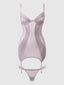 RAQUEL CHEMISE SET DARK ROSE / S