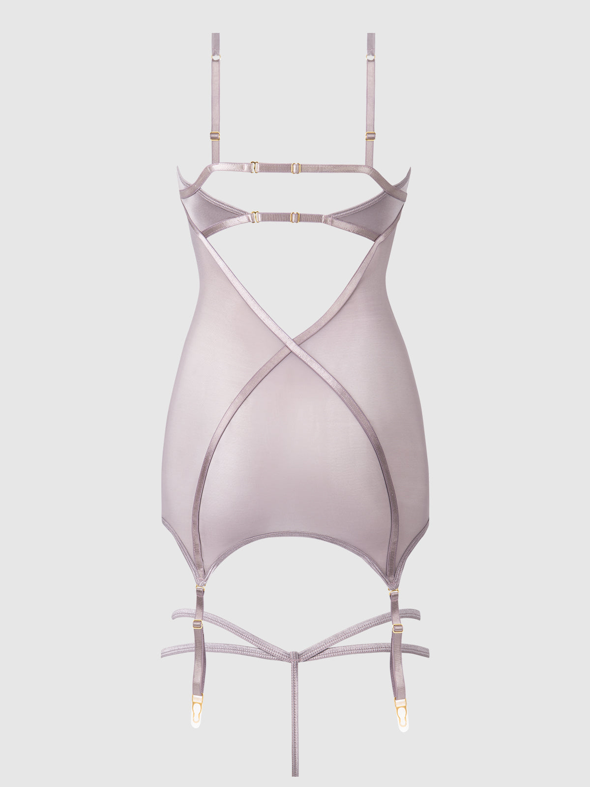 RAQUEL CHEMISE SET DARK ROSE / S