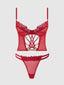 ASHLEY ALEXISS LACE BUSTIER & G-STRING SET