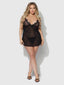 ASHLEY ALEXISS LACE & MESH BABYDOLL & G-STRING SET