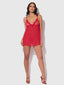 ASHLEY ALEXISS LACE & MESH BABYDOLL & G-STRING SET