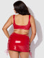 TRINITY 3 PIECE SKIRT SET RED / S