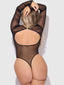 CHANTAL MESH LONG SLEEVE & CROTCHLESS BODYSUIT