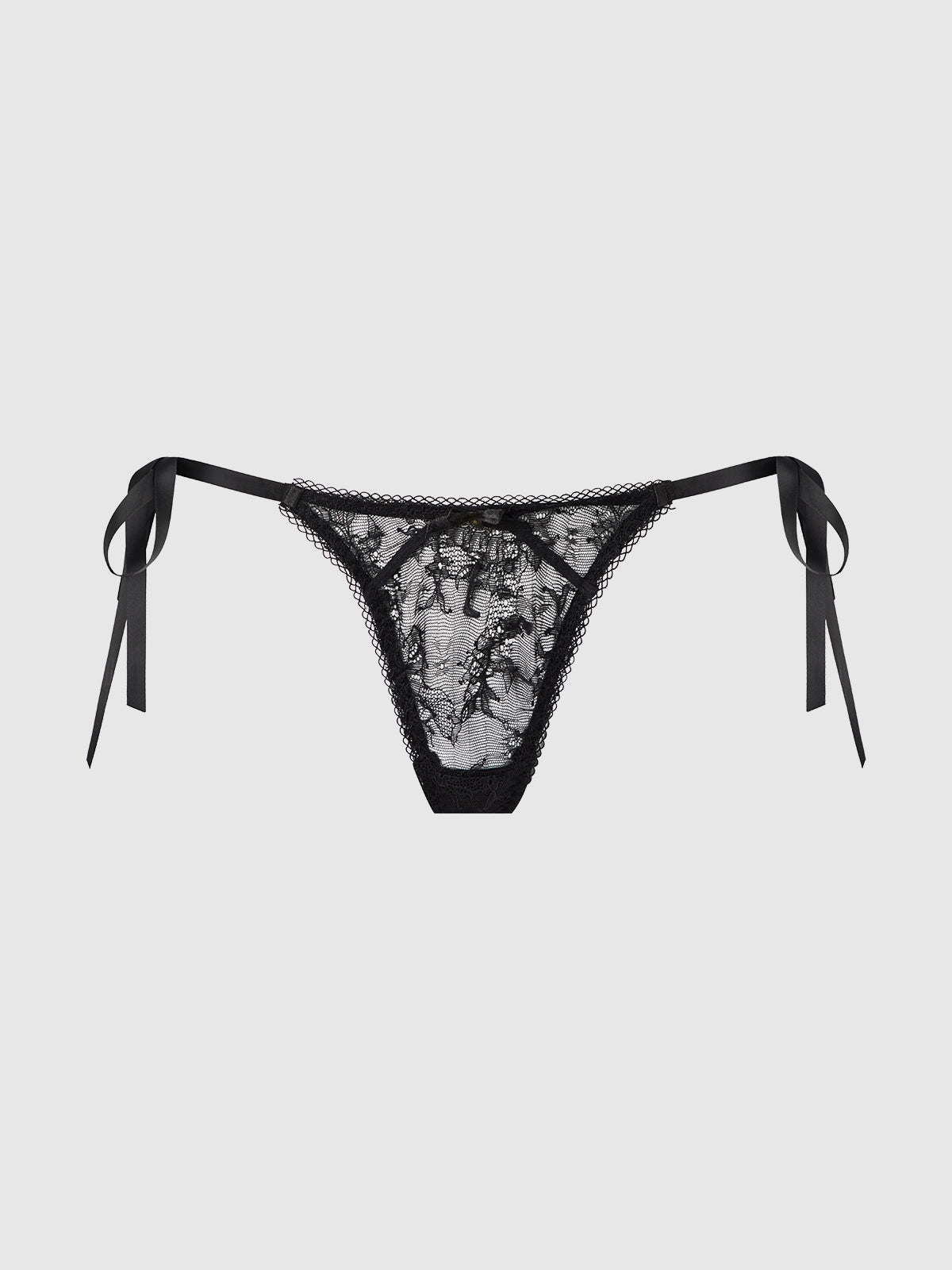 VICTORIA LACE DROP OFF TIE SIDE G-STRING BLACK / S