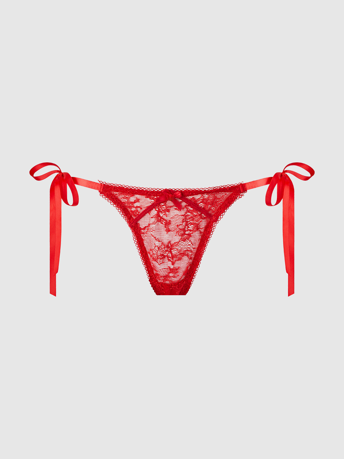 VICTORIA LACE DROP OFF TIE SIDE G-STRING CRIMSON RED / S