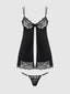 ISSADORA BABYDOLL SET BLACK / S