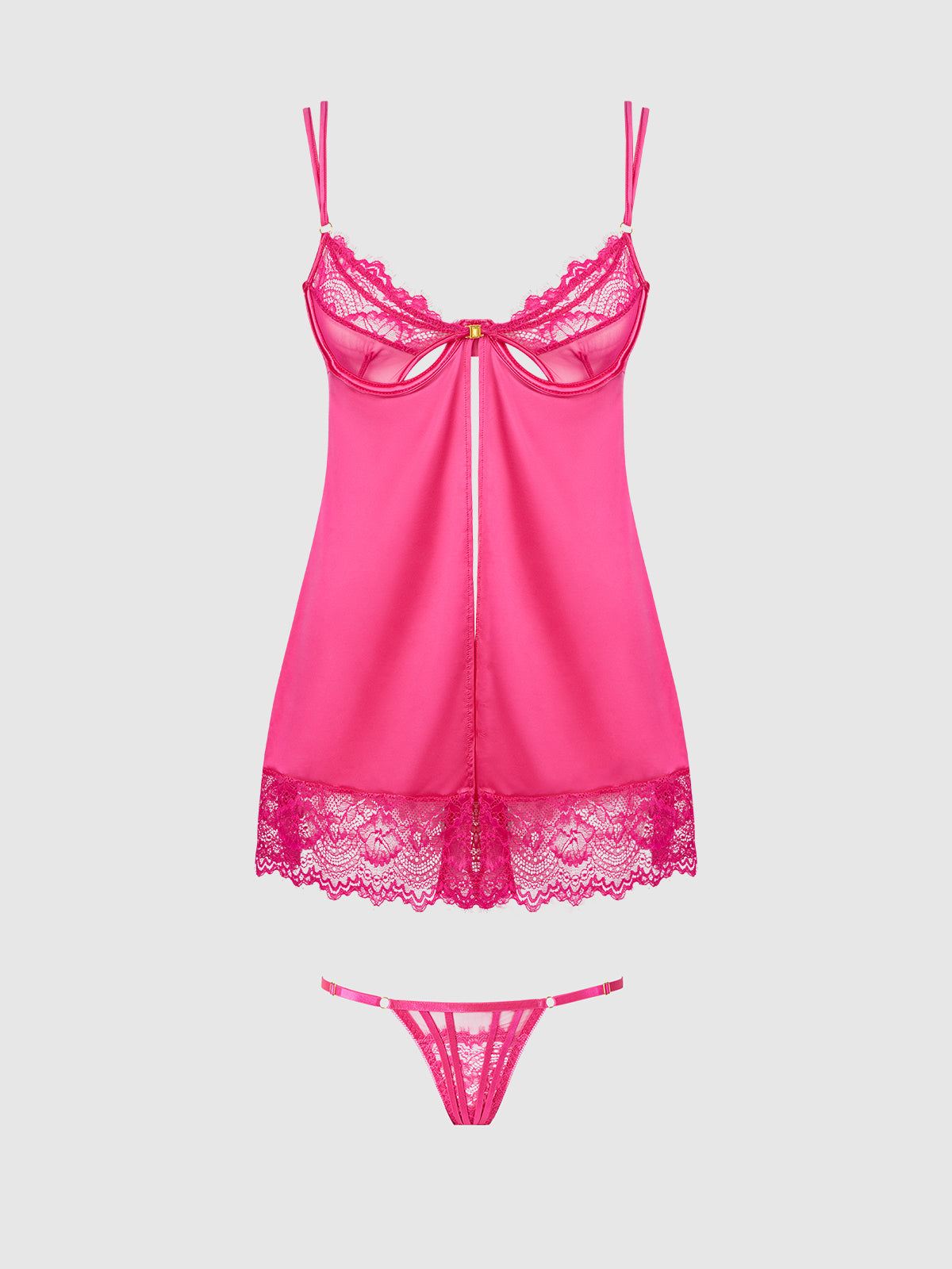 ISSADORA BABYDOLL SET PINK DRAGON / S