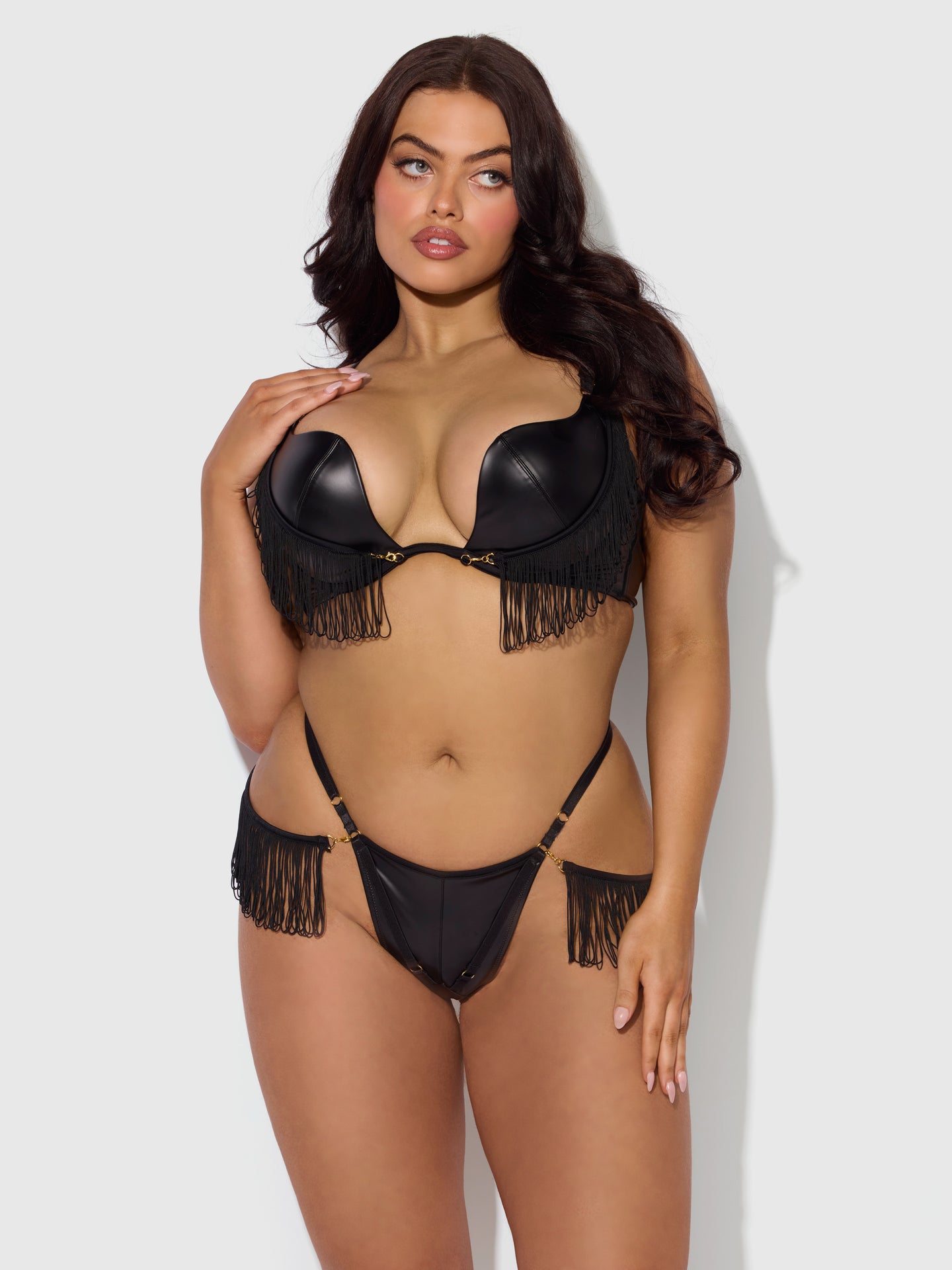 PHOENIX 2 PIECE BRA SET BLACK / S