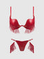 PHOENIX 2 PIECE BRA SET CRIMSON RED / S
