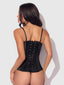 JULIET SATIN & MESH PLUNGE UNDERWIRE CORSET