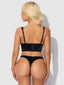HARPER EMBROIDERED MESH & MICRO LONGLINE BRA & THONG SET
