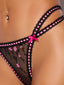 HARPER EMBROIDERED MESH & ELASTIC OPEN BACK CHEEKY