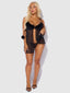 MARILYN MARABOU & MESH BABYDOLL & G-STRING SET