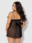 MARILYN MARABOU & MESH BABYDOLL & G-STRING SET