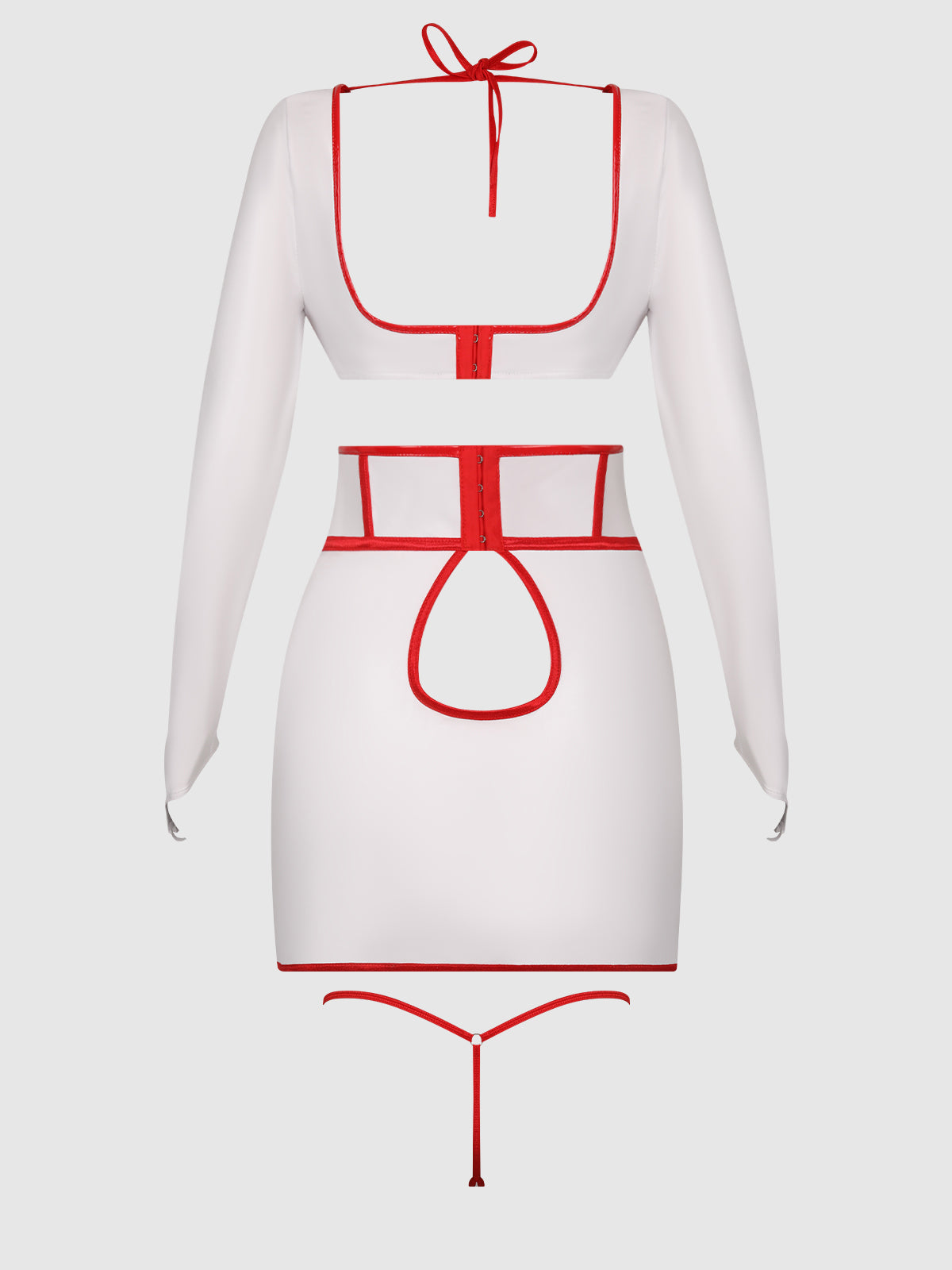 FIRST AID BRA TOP & OPEN BACK SKIRT SET