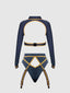FLYING HIGH PILOT BRA TOP, HIWAIST PANTY & HAT SET