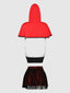LIL RED BUSTIER, SKIRT & HOOD SET