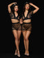 UNDER ARREST MESH TOP, OPEN BACK SKIRT, & CUFFS SET