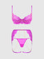REANNA LACE & CHAIN BRA, GARTER & G-STRING SET