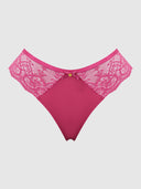 VERA LACE & MICRO STRAPPY BACK THONG