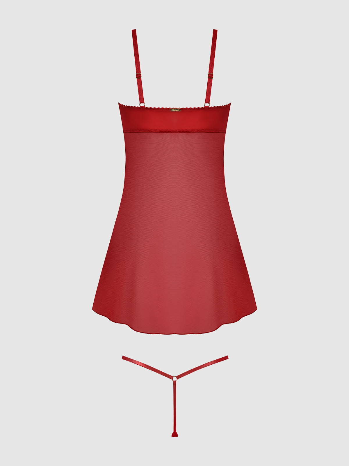 ANGELINA LIPS EMBROIDERY BABYDOLL & BOW G-STRING SET