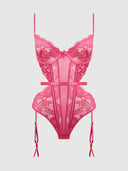 HARLOW LACE & MESH UNDERWIRE TEDDY