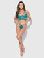MILA EYELASH LACE STRAPPY LONGLINE BRA & TANGA SET