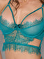 MILA EYELASH LACE STRAPPY LONGLINE BRA & TANGA SET