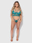 MILA EYELASH LACE STRAPPY LONGLINE BRA & TANGA SET