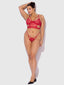 MILA EYELASH LACE STRAPPY LONGLINE BRA & TANGA SET