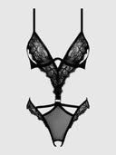 NADIA LACE & MESH CUTOUT TEDDY