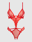 NADIA LACE & MESH CUTOUT TEDDY