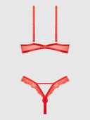 NADIA LACE & MESH CUTOUT TEDDY