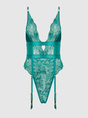 HELENA LACE & SATIN WIRELESS & OPEN BACK TEDDY