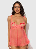 PORTIA SWISS DOT BABYDOLL & G-STRING SET