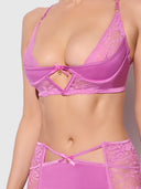 NATASHA MICRO & LACE BRA, GARTER SKIRT & G-STRING SET
