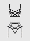 DEVON OPEN CUP BRA & CROTCHLESS & BACKLESS HIPSTER SET