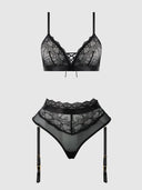 VIVIENNE LACE & MICRO BRALETTE & THONG SET