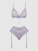 VIVIENNE LACE & MICRO BRALETTE & THONG SET