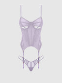 VIVIENNE LACE & MESH BUSTIER & G-STRING SET