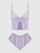 VIVIENNE LACE & MESH CAMI & TAP SHORT SET
